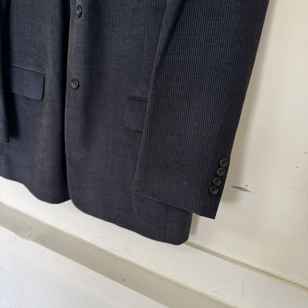 Perry Ellis Sport Coat Blazer Navy Corduroy Suit Jacket Cotton 42 Regular - Picture 5 of 16
